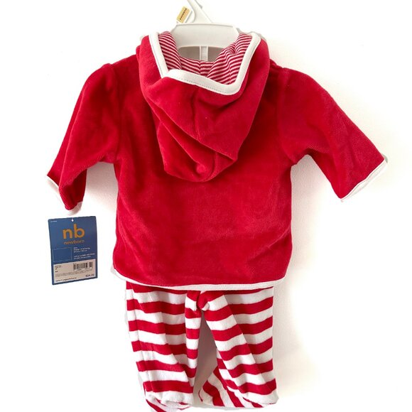 NWT Carter's Little Collection Holiday Santa 2 Piece Set Jacket Pants Red White - Picture 2 of 6
